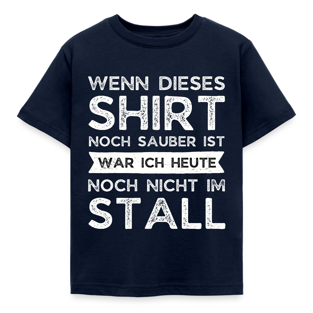 Kinder T-Shirt "Heute nicht im Stall" - Navy