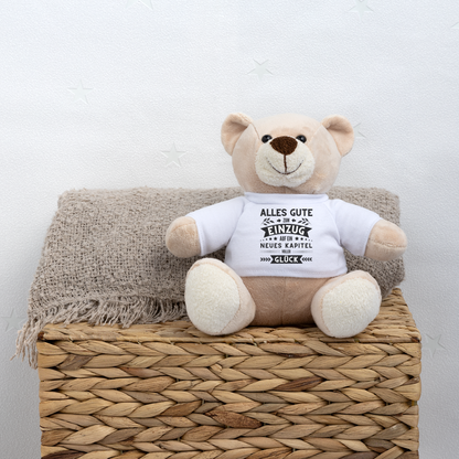Teddy "Alles Gute zum Einzug - Auf ein neues Kapitel voller Glück" - Weiß