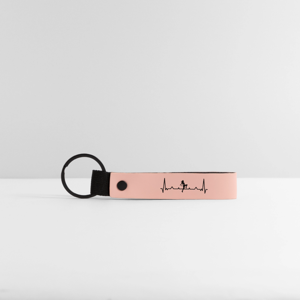 Schlüsselanhänger "Tänzerin" (Herzschlag-Design) - Rosa