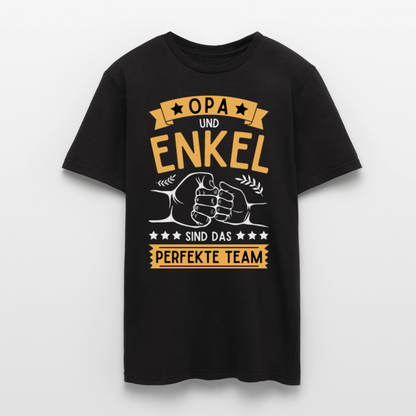 Männer T-Shirt "Opa und Enkel sind das perfekte Team" - Schwarz