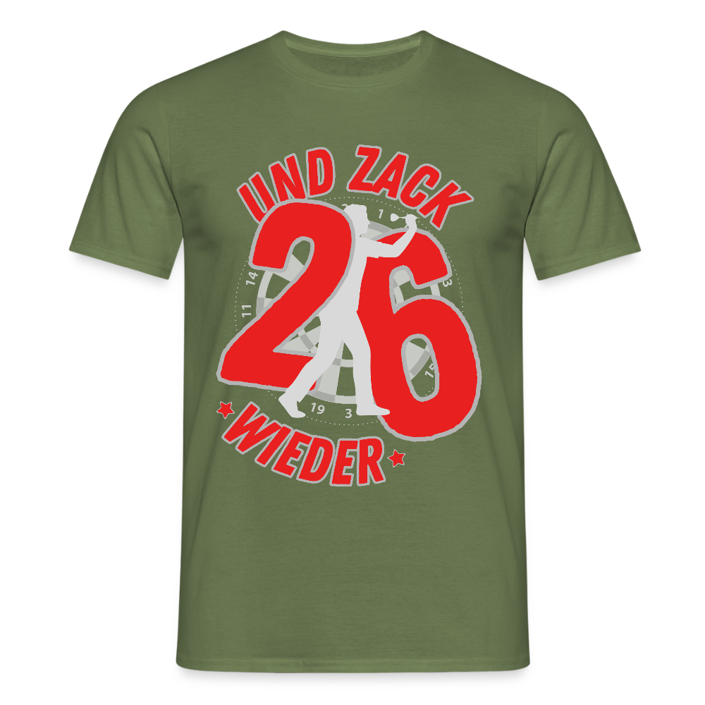 Männer T-Shirt "Und zack - wieder 26" - Militärgrün