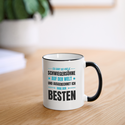 Tasse "Es gibt so viele Schwiegersöhne auf der Welt und ausgerechnet ich habe den besten" - Weiß/Schwarz