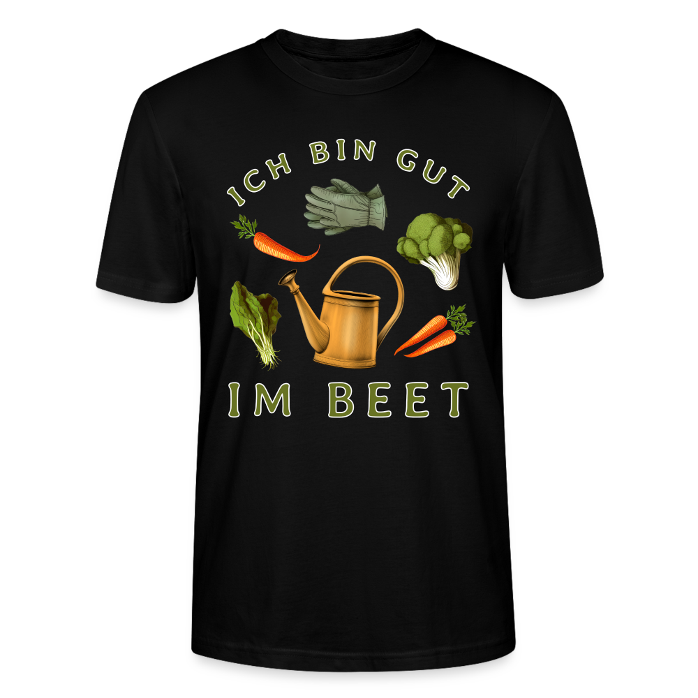 Männer Bio-T-Shirt "Ich bin gut im Beet" - Schwarz