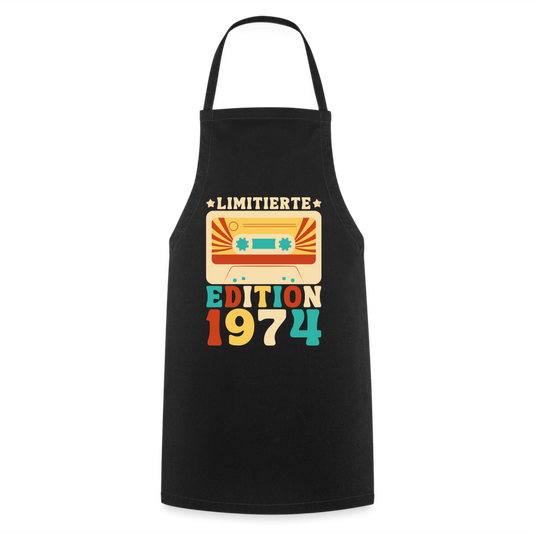 Kochschürze "Limitierte Edition seit 1972" (Retro-Stil) - Schwarz