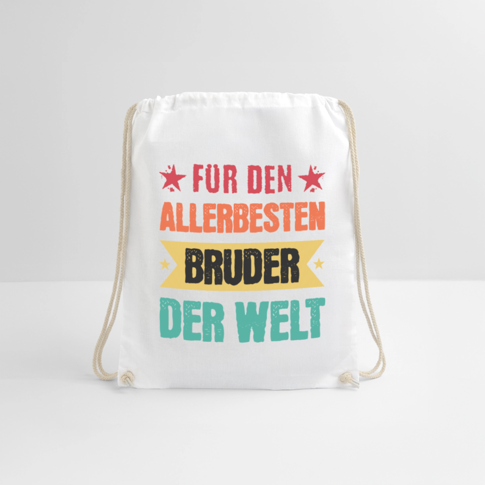 Turnbeutel "Für den allerbesten Bruder der Welt" - Weiß