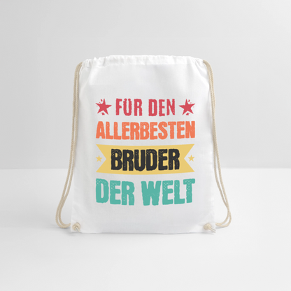 Turnbeutel "Für den allerbesten Bruder der Welt" - Weiß