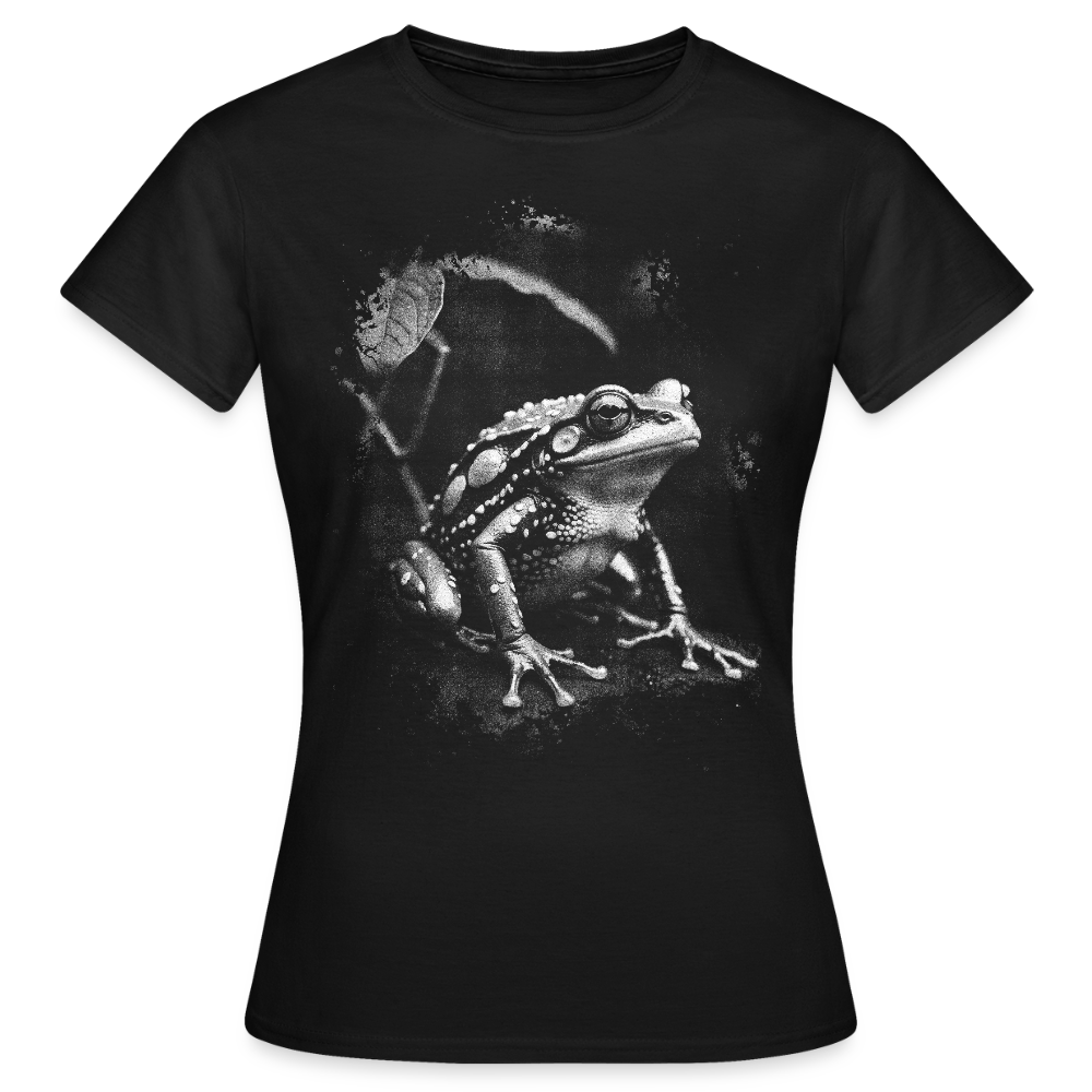 Frauen T-Shirt "Frosch Natur" - Schwarz
