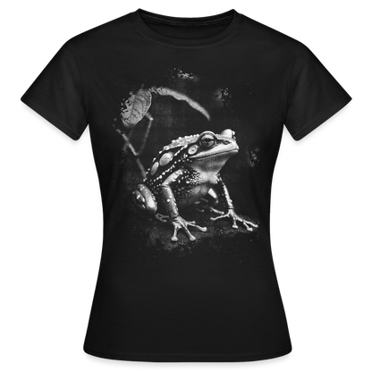 Frauen T-Shirt "Frosch Natur" - Schwarz