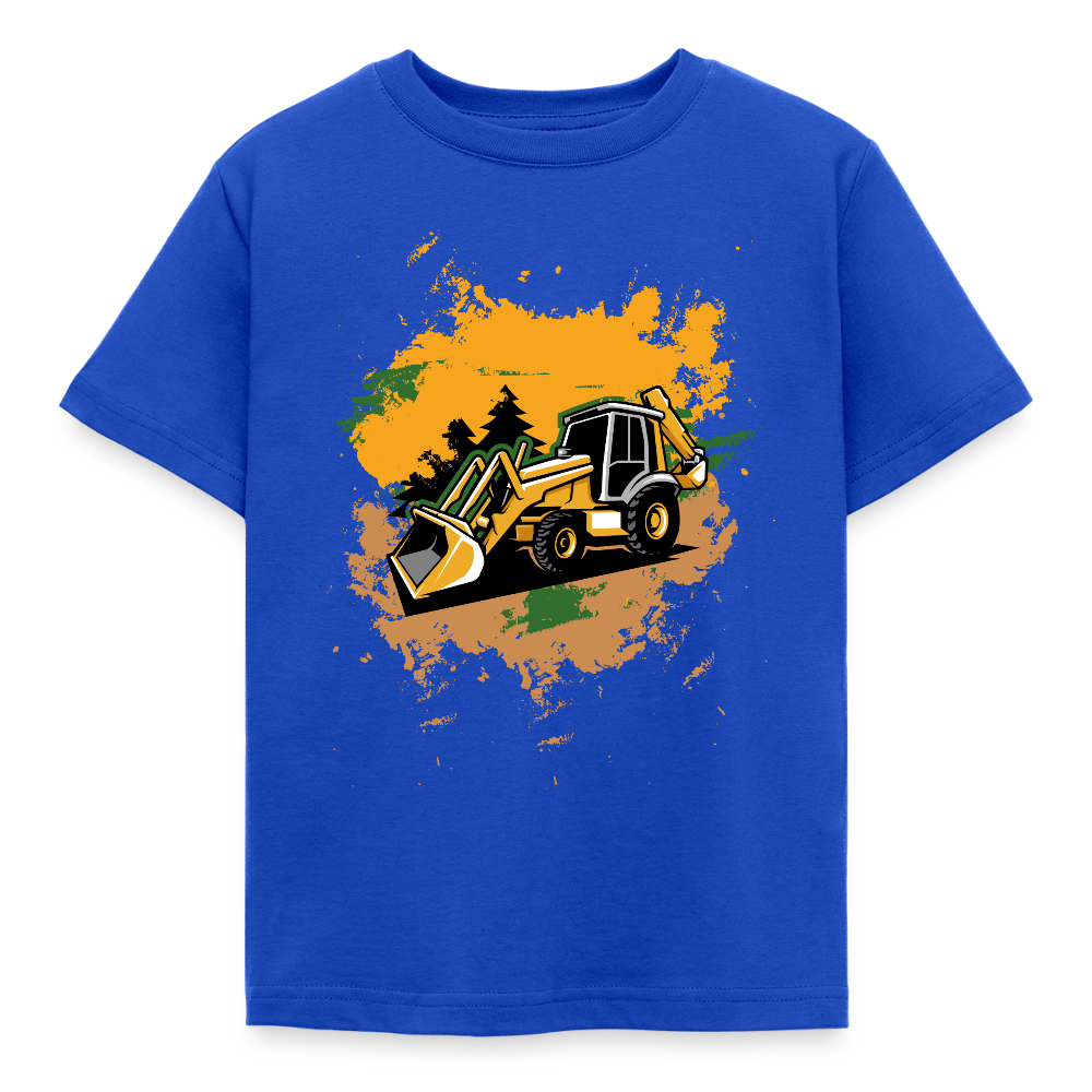 Kinder T-Shirt "Cooles Bagger Design" - Royalblau