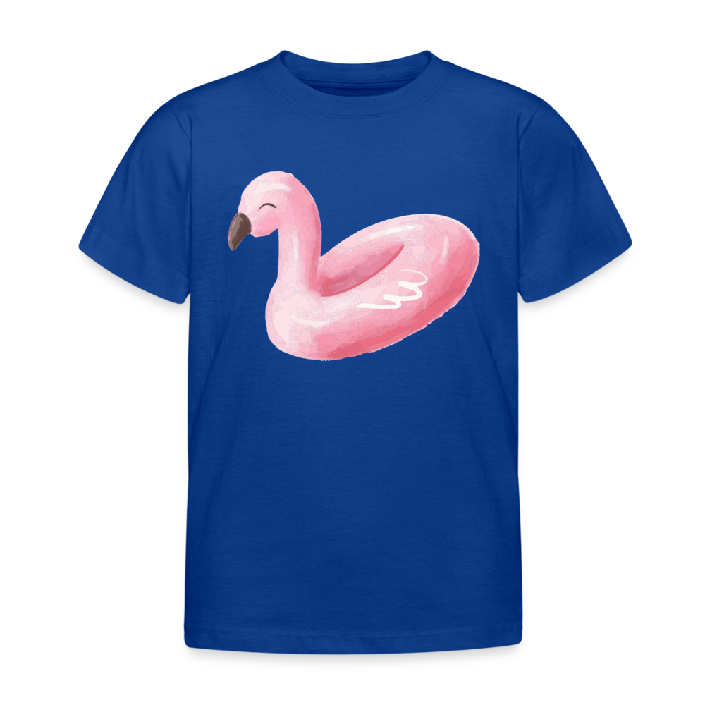 Kinder T-Shirt "Flamingo-Wasserreifen" - Royalblau