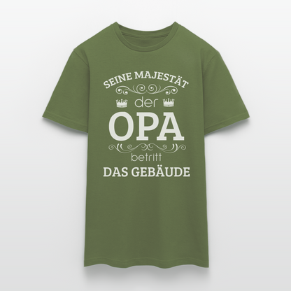 Männer T-Shirt "Seine Majestät der Opa betritt das Gebäude" - Militärgrün