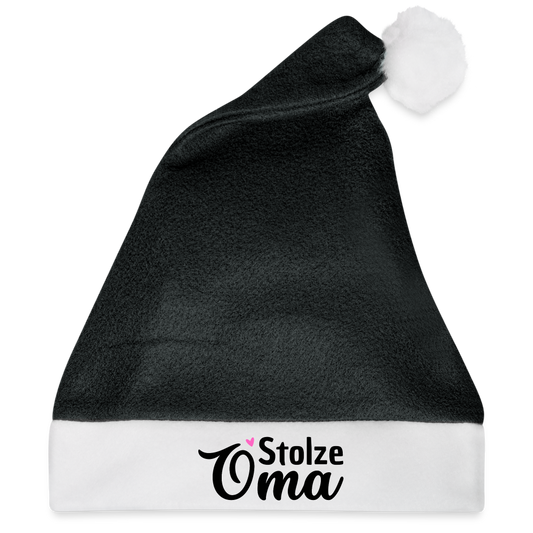 Weihnachtsmütze "Stolze Oma" - Schwarz/Weiß