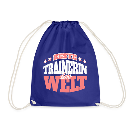 Turnbeutel "Beste Trainerin der Welt" - Königsblau