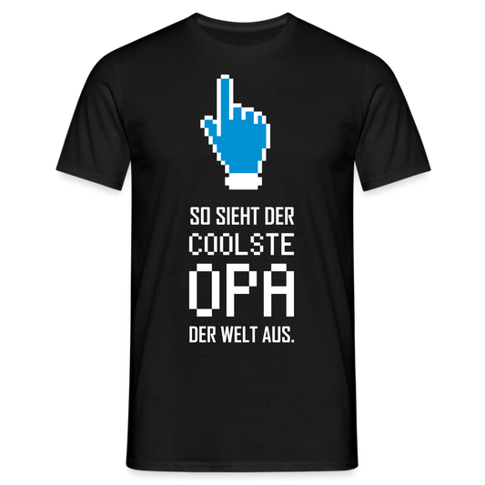 Männer T-Shirt "So sieht der coolste Opa der Welt aus." - Schwarz