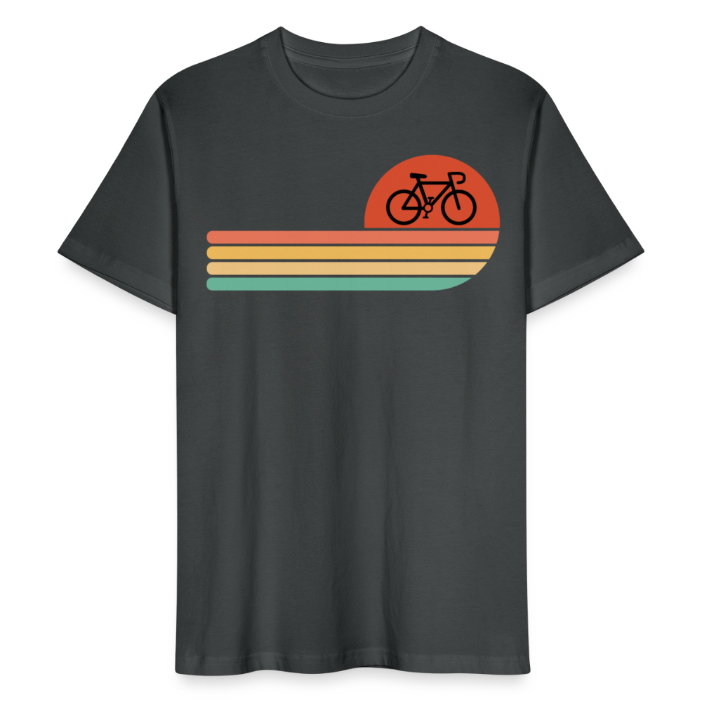 Unisex Bio-T-Shirt "Retro Motiv Fahrrad" - Anthrazit