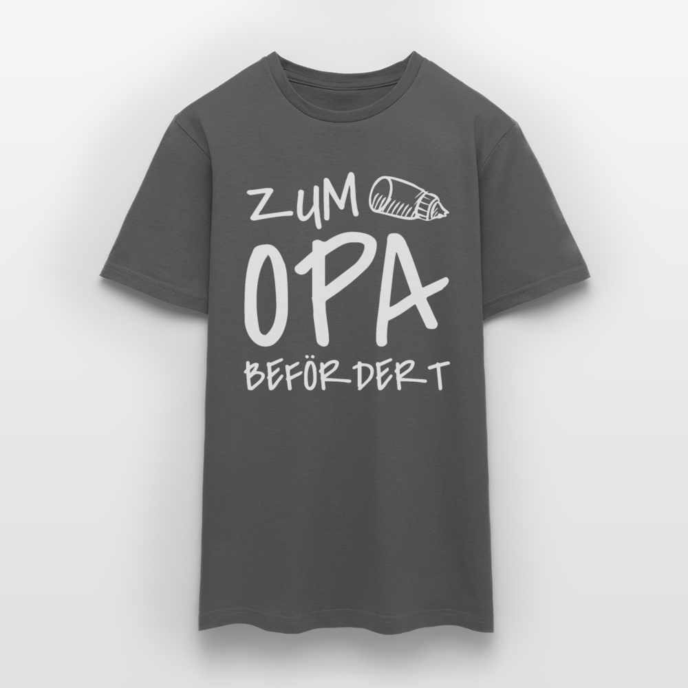 Männer T-Shirt "Zum Opa befördert" - Anthrazit