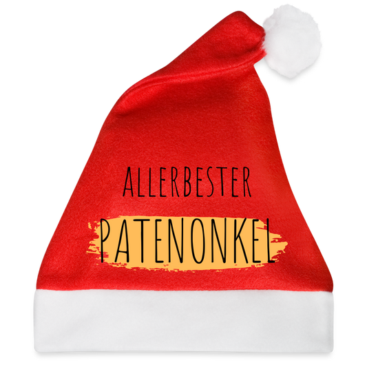 Weihnachtsmütze "Allerbester Patenonkel" - Rot