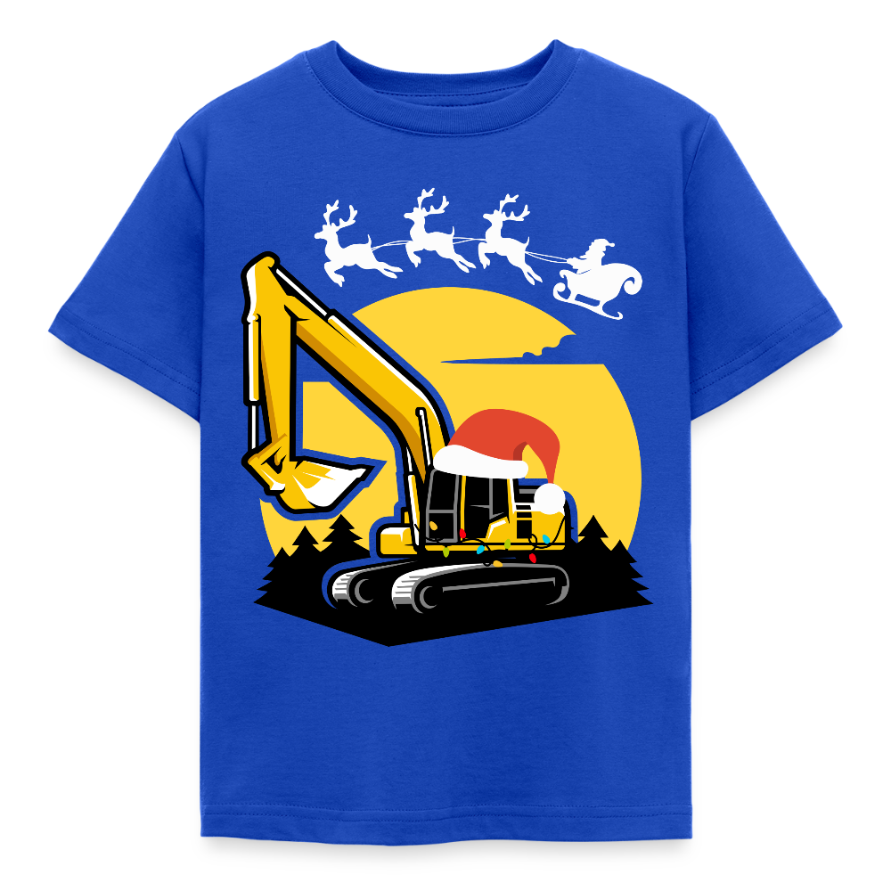 Kinder T-Shirt "Bagger Weihnachtsmotiv" - Royalblau