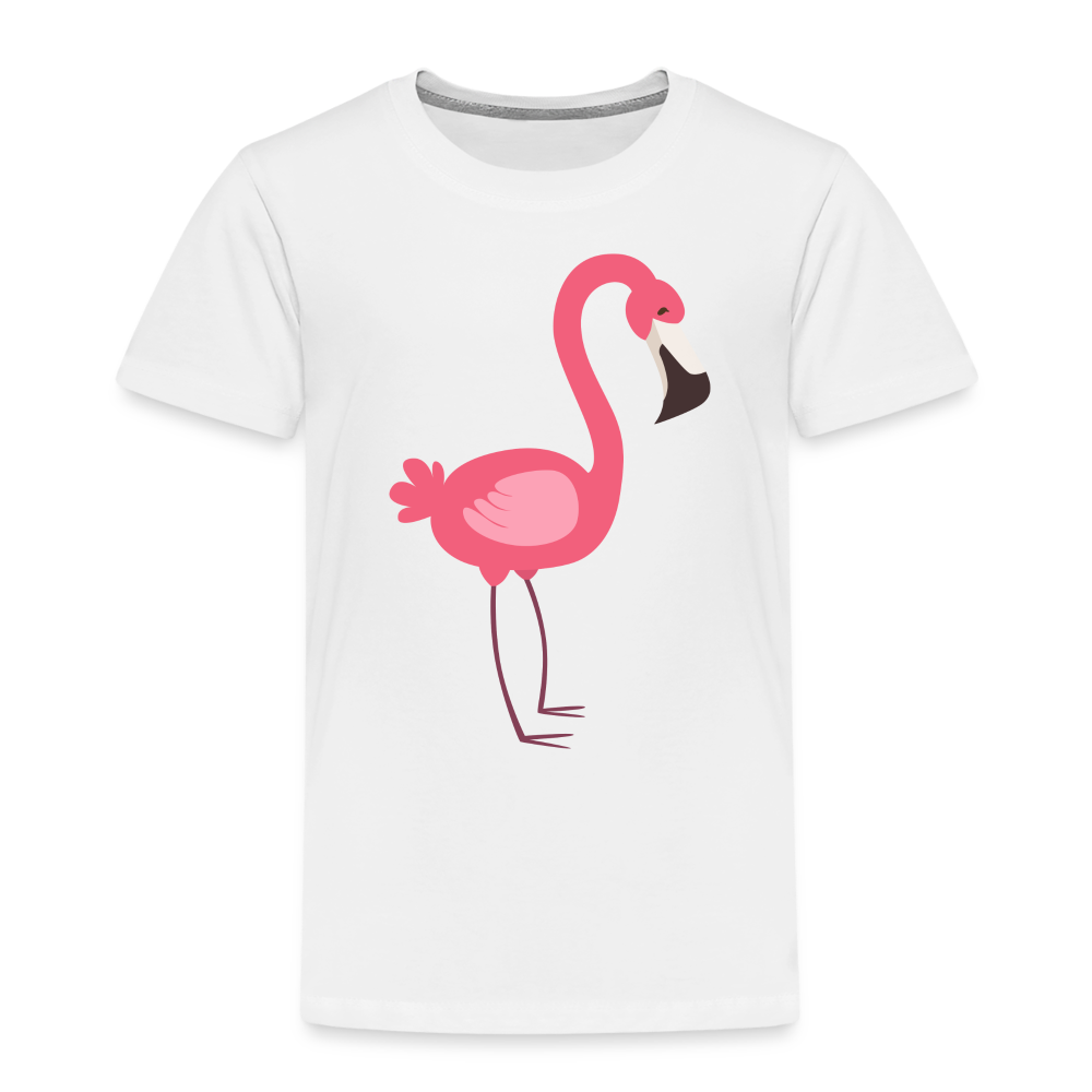 Kinder Premium T-Shirt "Toller Flamingo" - Weiß