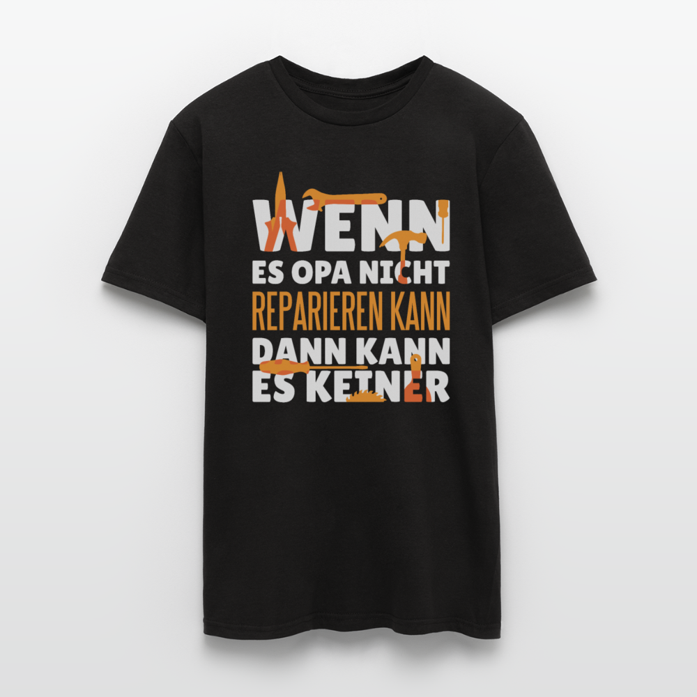 Männer T-Shirt "Wenn Opa es nicht reparieren kann..." - Schwarz