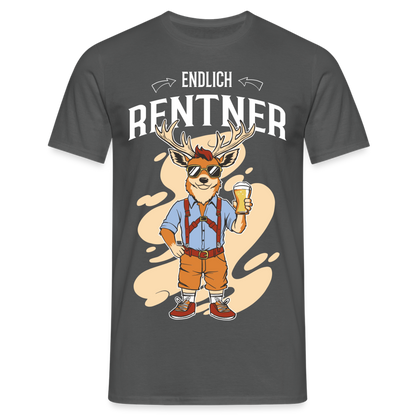 Männer T-Shirt "Endlich Rentner" (Weihnachtsmotiv) - Anthrazit