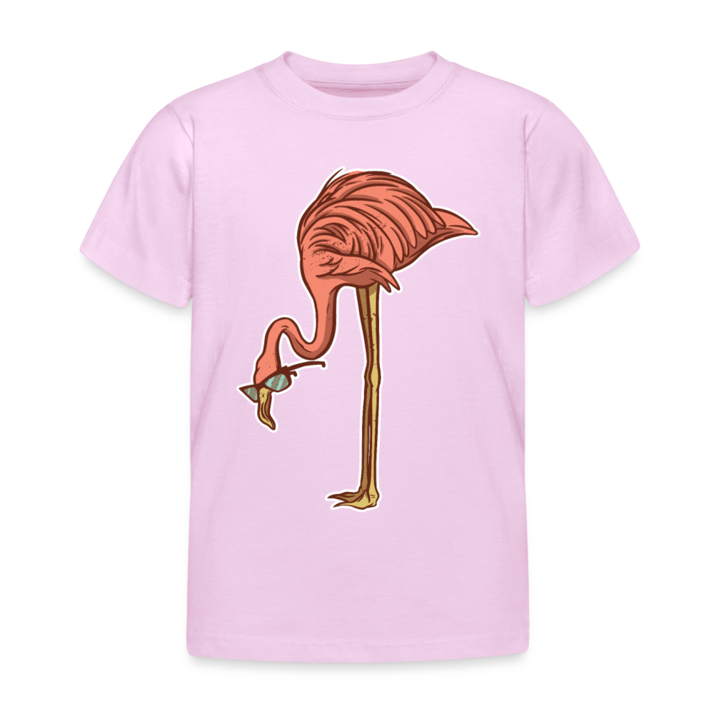 Kinder T-Shirt "Flamingo mit Sonnenbrille" - Hellrosa