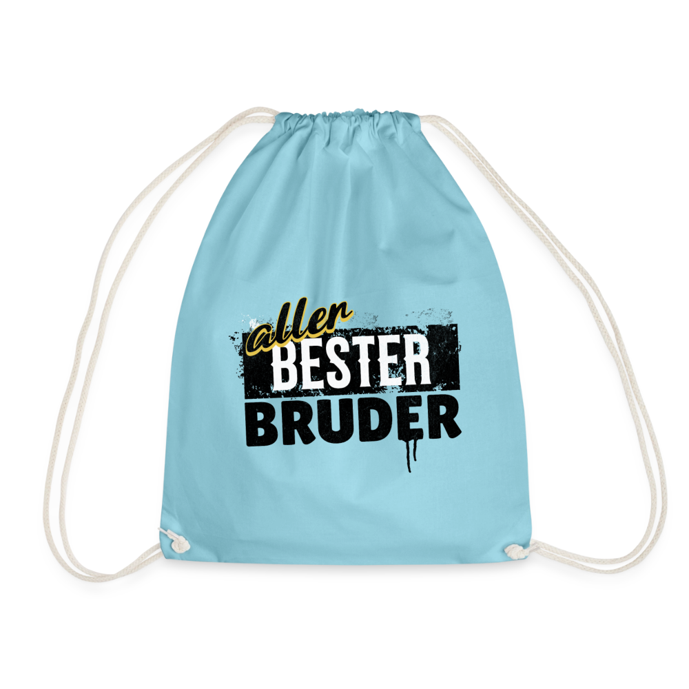 Turnbeutel "Allerbester Bruder" - Aqua