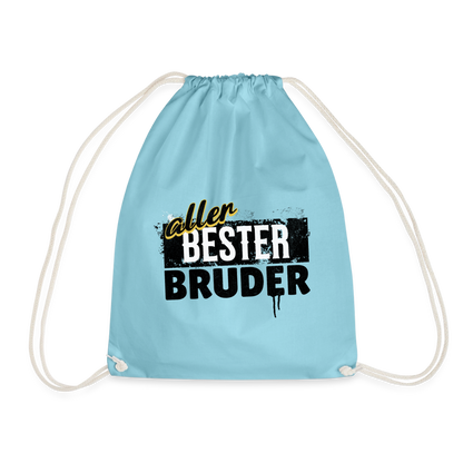 Turnbeutel "Allerbester Bruder" - Aqua