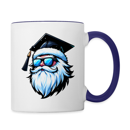 Tasse "Weihnachtsabsolvent" - Weiß/Kobaltblau