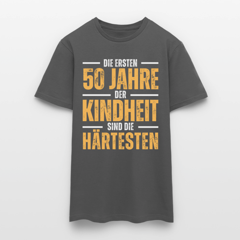 Männer T-Shirt "Die ersten 50 Jahre" - Anthrazit