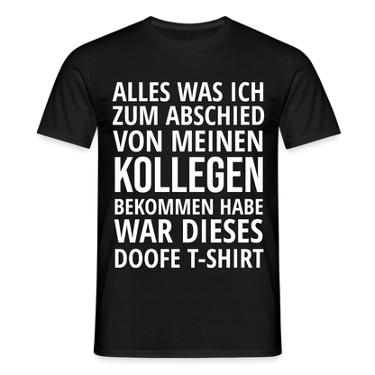 Männer T-Shirt "Abschied Kollege" - Schwarz
