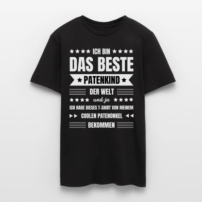 Männer T-Shirt "Ich bin das beste Patenkind der Welt" (von Patenonkel) - Schwarz