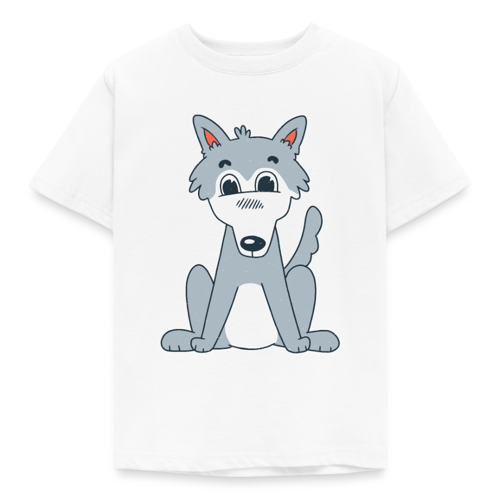 Kinder T-Shirt "Süßer Wolf" - Weiß