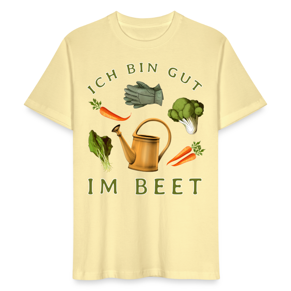 Männer Bio-T-Shirt "Ich bin gut im Beet" - Creme