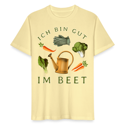 Männer Bio-T-Shirt "Ich bin gut im Beet" - Creme