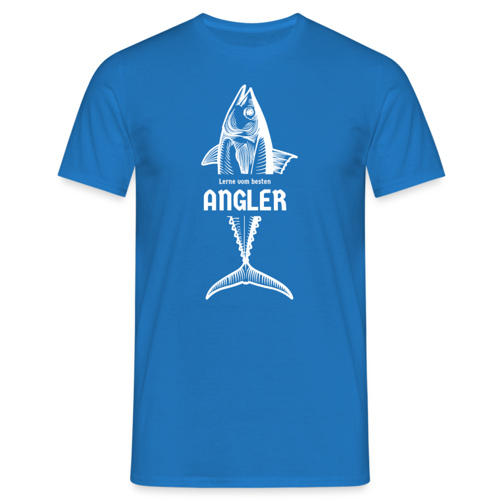 Männer T-Shirt "Lerne vom besten Angler" - Royalblau