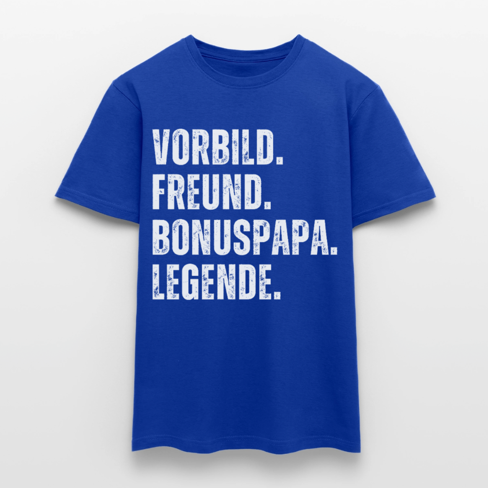 Männer T-Shirt "Vorbild, Freund, Bonuspapa, Legende" - Dunkelblau
