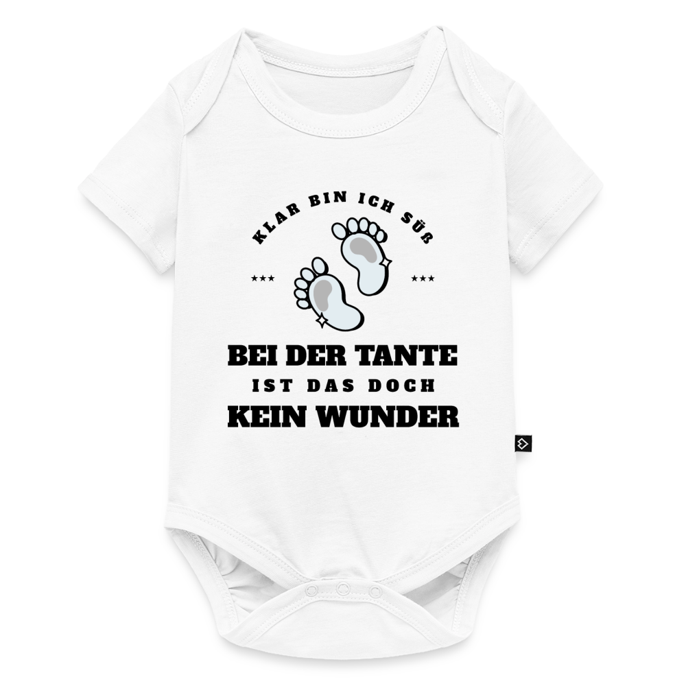 Baby Body "Klar bin ich süß - Bei der Tante ist das doch kein Wunder" - Weiß