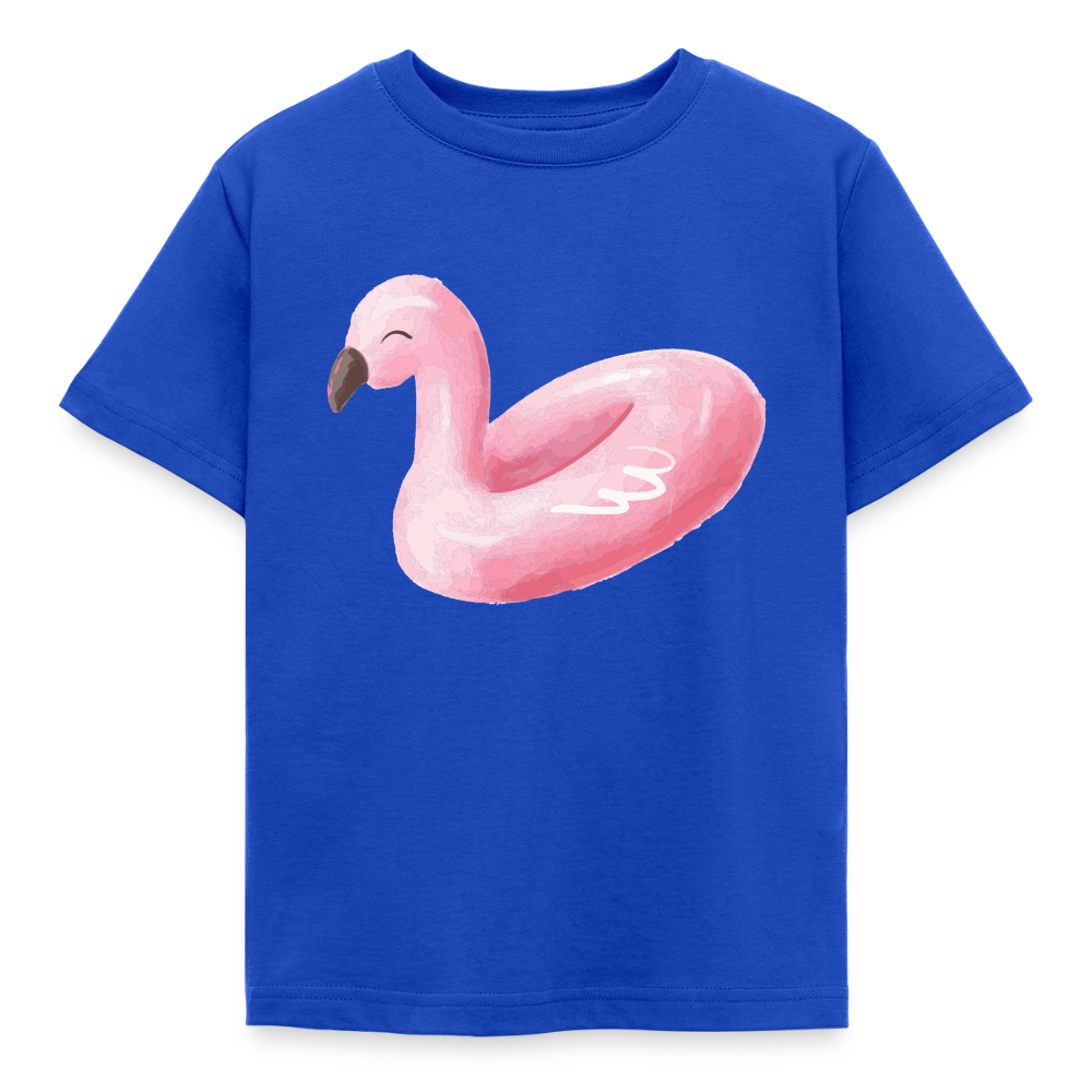 Kinder T-Shirt "Flamingo-Wasserreifen" - Royalblau
