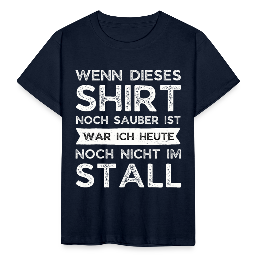 Kinder T-Shirt "Heute nicht im Stall" - Navy