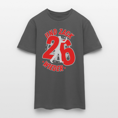 Männer T-Shirt "Und zack - wieder 26" - Anthrazit