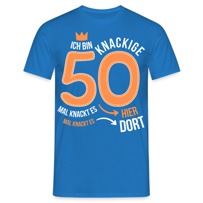 Männer T-Shirt "Ich bin knackige 50" - Royalblau