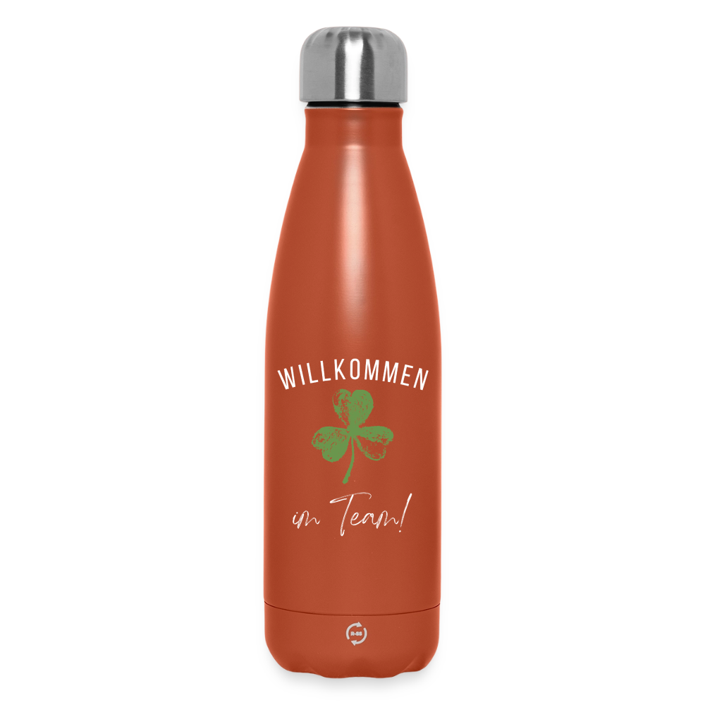 Thermosflasche 500 ml "Willkommen im Team" (Kleeblatt) - Terra