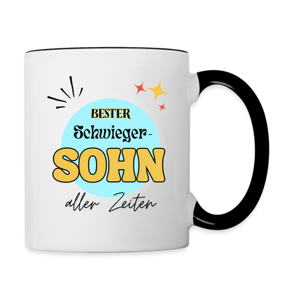Tasse "Bester Schwiegersohn aller Zeiten" - Weiß/Schwarz