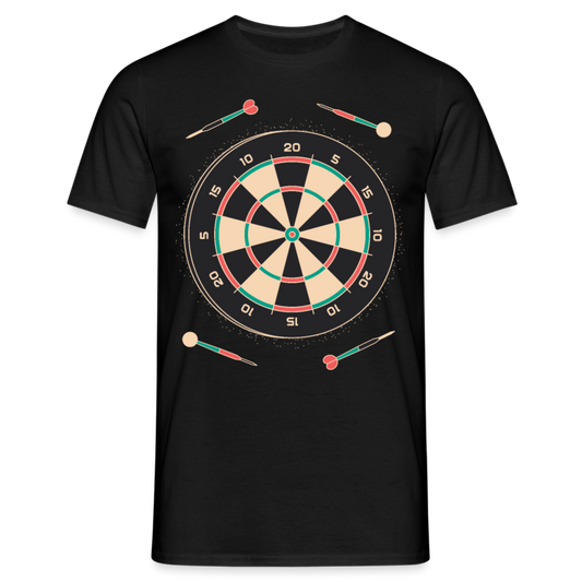 Männer T-Shirt "Dartscheibe" - Schwarz