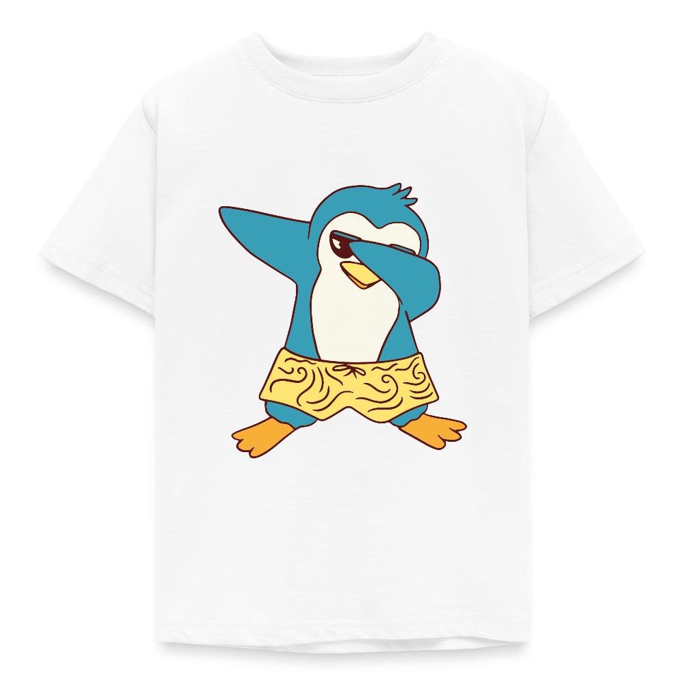 Kinder T-Shirt "Sommer Pinguin" - Weiß