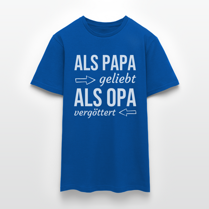 Männer T-Shirt "Als Papa geliebt als Opa vergöttert" - Royalblau