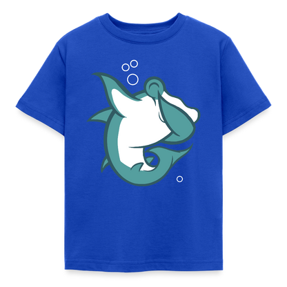 Kinder T-Shirt "Cooler Hammerhai" - Royalblau