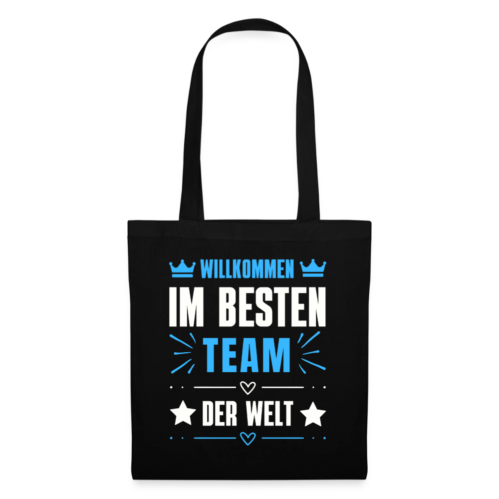 Stoffbeutel "Willkommen im besten Team der Welt" - Schwarz