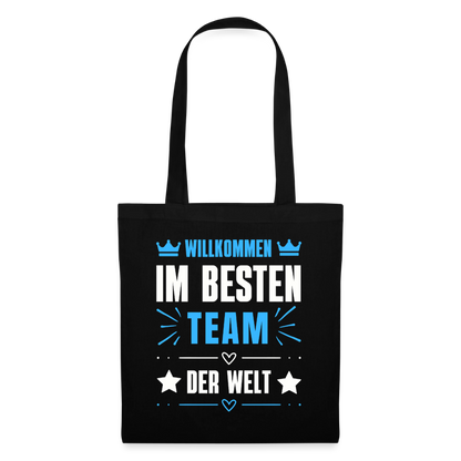 Stoffbeutel "Willkommen im besten Team der Welt" - Schwarz